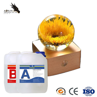 Dos porciones de la resina de epoxy del claro de Crystal Casting Kit Art Resin de sobremesa líquida curada rápida del río