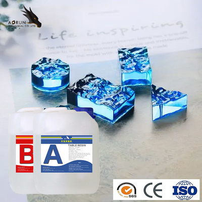 Dos porciones de la resina de epoxy del claro de Crystal Casting Kit Art Resin de sobremesa líquida curada rápida del río