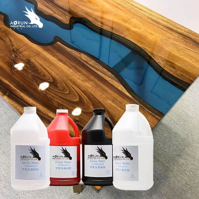 Resina de epoxy componente del sólido dos de Crystal Clear Art Resin Coating el 100% para las encimeras de la barra