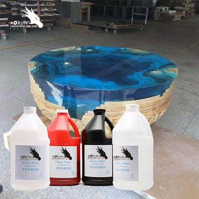 Resina de epoxy componente del sólido dos de Crystal Clear Art Resin Coating el 100% para las encimeras de la barra