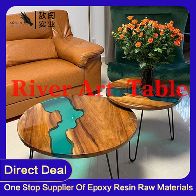 El diseño de madera sólido de la resina de epoxy de la tabla del río ningún olor se ruboriza resistente