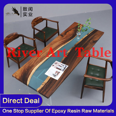 Ninguna tabla de Art Jewelry Clear Epoxy Resin que amarilleaba echó la superficie de madera