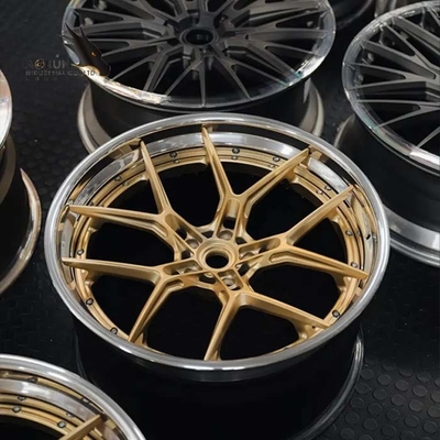 Monoblock de lujo modificado para requisitos particulares 2 pedazos 3 pedazos forjó las ruedas de la aleación para los coches de competición forjados de gama alta de las ruedas