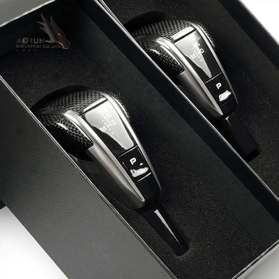 Botón interior superior del cambio del coche de la manija del engranaje de la fibra de carbono del coche para Porsche Cayenne Panamera 2018-2022 2017-2022