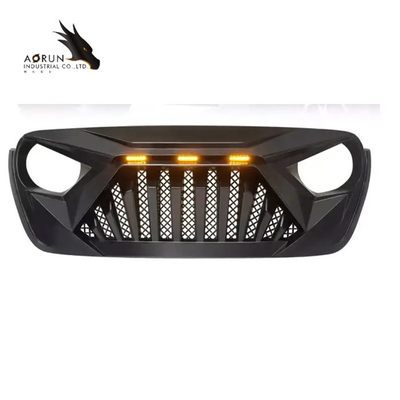 La parrilla del coche para la parrilla 2018-2022 del tiburón del ABS de Jeep Wrangler JL Front Bumper Grille Glossy Black los E.E.U.U. tiene acción