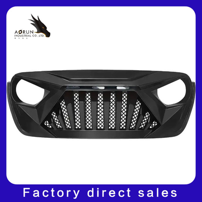 La parrilla del coche para la parrilla 2018-2022 del tiburón del ABS de Jeep Wrangler JL Front Bumper Grille Glossy Black los E.E.U.U. tiene acción